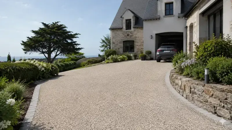 Allée en Béton Désactivé dans le Morbihan