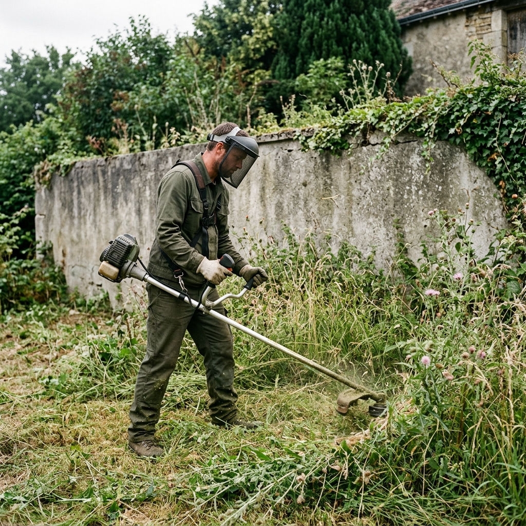 Débroussaillage de terrain et nettoyage de jardin en Bretagne